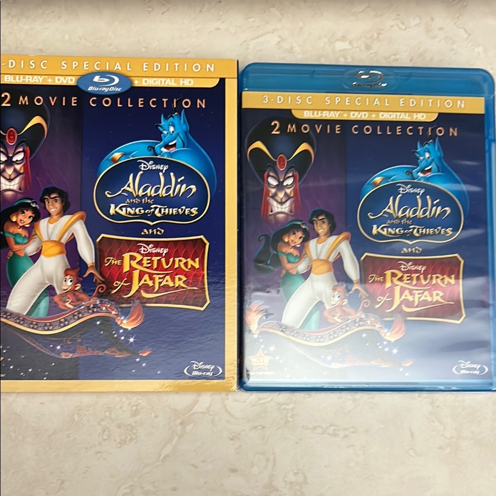 Disney Aladdin 2-Movie Collection Blu-ray in Gold and Blue - Picture 2 of 2